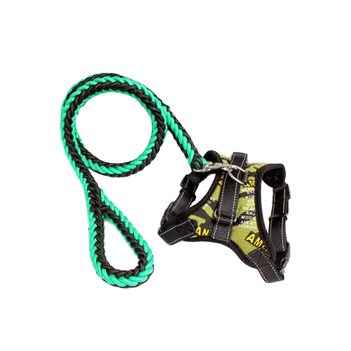 Pechera Acolchada Para Perro Con Traílla (Figuras Y Colores Surtidos)