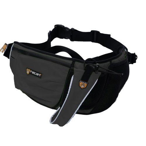 Cinturón Para Perro Felcan Canicross Trekking Gris Oscuro Y Negro