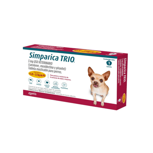 Antipulgas Externo Para Perro Simparica Trio Caja x1Tableta