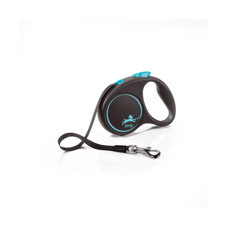 correa-para-perro-flexi-black-desing-cinta-azul