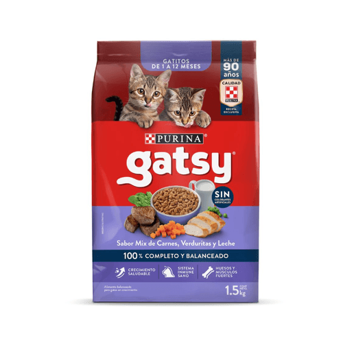 Alimento Para Gato Gatsy Gatitos Mix Carne Verduras Y Leche