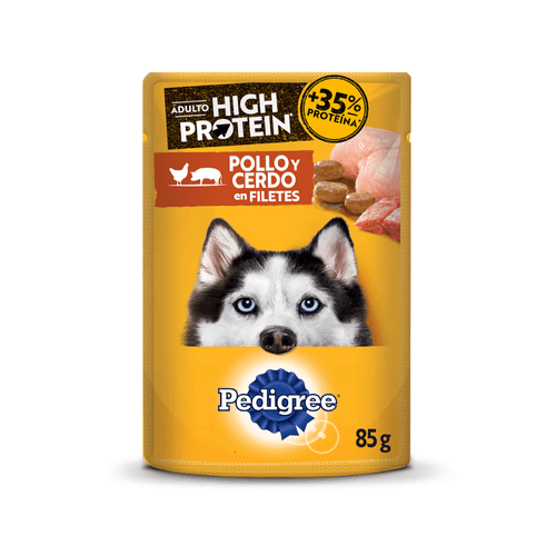 Alimento Húmedo Para Perro Pedigree Pouch High Protein Pollo Y Cerdo