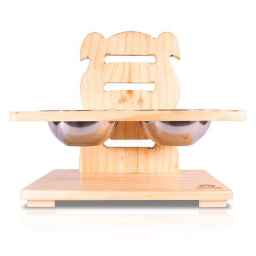 Comedero Ascensor Para Perro Distrito Animal Madera Pino