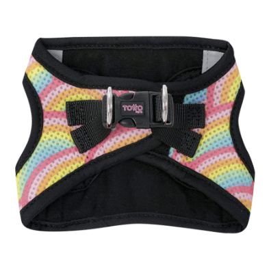 Arnes De Caminata Para Mascotas Totto Pechera Toby Rosa Arcoiris
