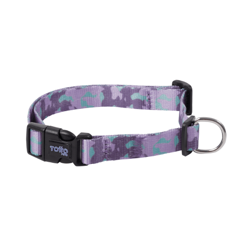 Collar Ajustable Para Perro Totto Mylu Militar Morado