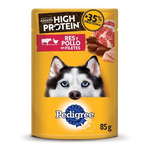 Alimento Húmedo Para Perro Pedigree Pouch High Protein Res Y Pollo