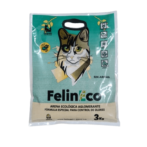 Arena Para Gato Felineco Maiz Sin Aroma