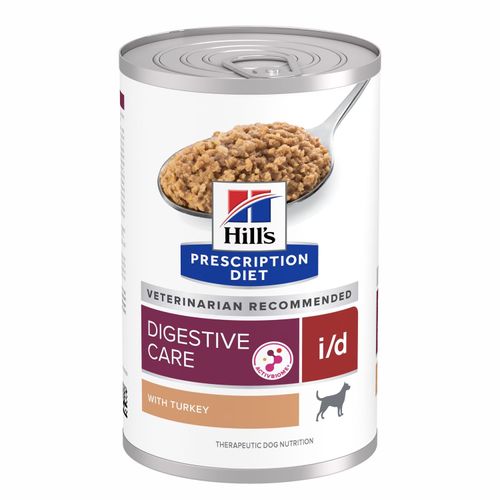 Hill's Prescription Diet i/d, Cuidado Digestivo, Alimento Húmedo con Pavo para Perro