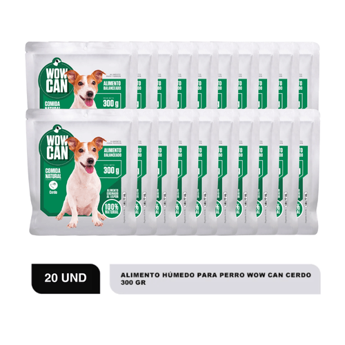 Pack Alimento Húmedo Para Perro Wow Can Cerdo