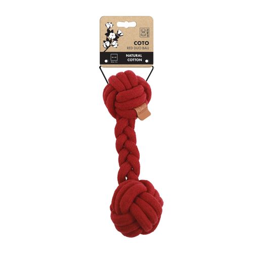 M-Pets Juguete Coto Ecoduo Lazo Rojo Para Perro