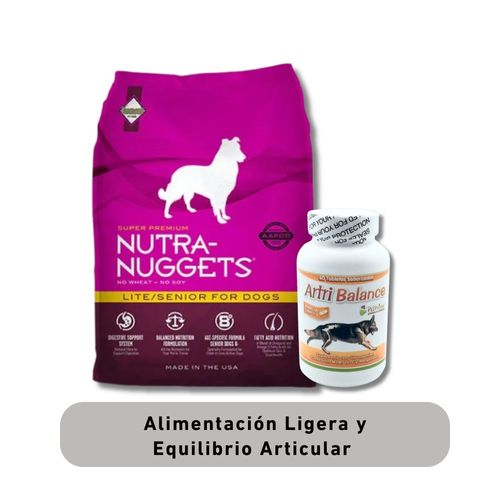 Combo Nutra Nuggets Lite Senior Form 15 kg + Artri Balance 60 Tab