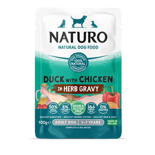 Naturo Alimento Húmedo Adult Duck With Chicken In Herb Gravy Para Perro