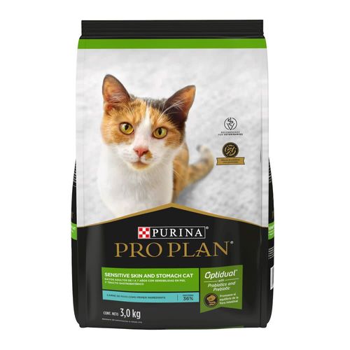 Alimento Para Gato Pro Plan Adultos Sensitive Skin And Stomach Pavo y Probióticos