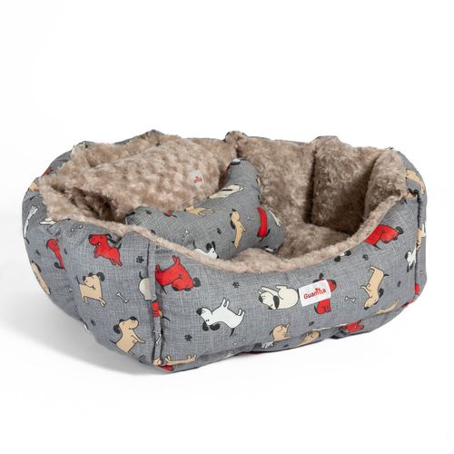 Guamba Combo Cama Pecky Gris Para Perro