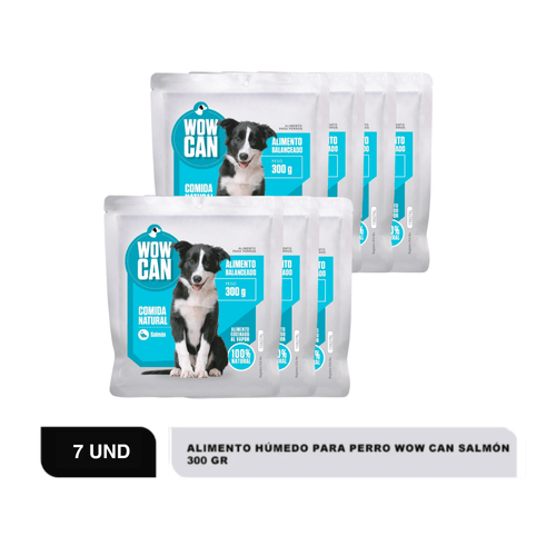 Combo Alimento Húmedo Para Perro Pouch Wow Can Salmón - x7
