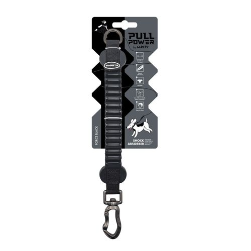 Correa M-Pets Amortiguadora Pull Power Force Negro para Perro