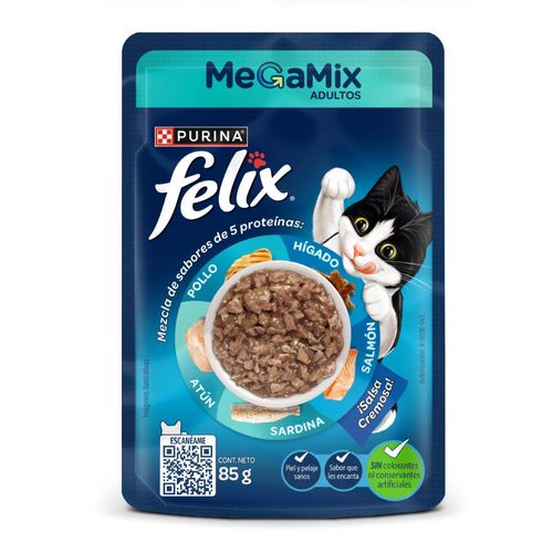 Alimento Húmedo para Gato Felix Megamix Adulto