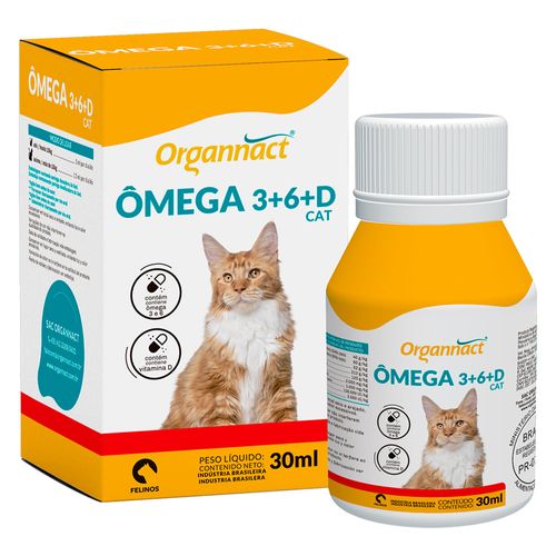 Suplemento Vitamínico para Gato Omega 3,6 + D Organnact
