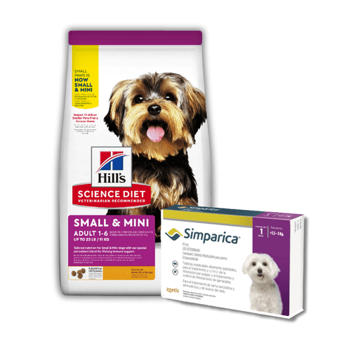 Combo Hill’s Science Diet para Perro Small & Mini + Antipulgas Simparica