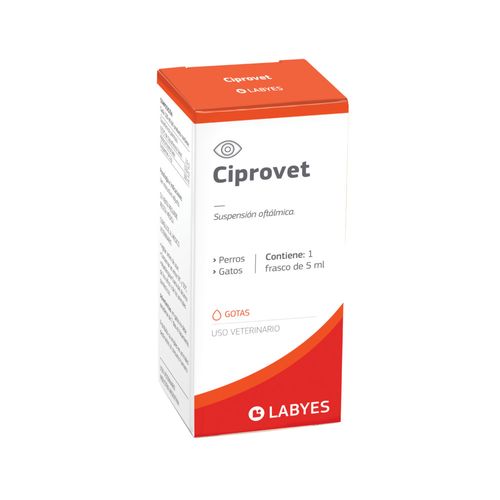 Antibiótico Oftalmológico Para Mascotas Labyes Ciprovet Colirio