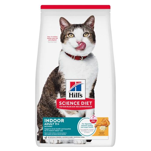 Alimento seco para gato Hills Science Diet Adult 11 Plus Indoor senior de interiores