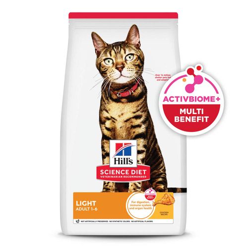 Alimento seco para gato Hills Science Diet Adult Light bajo en calorías