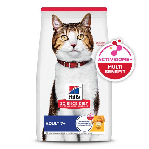 Alimento seco para gato Hills Science Diet Adult 7 Plus fibras naturales