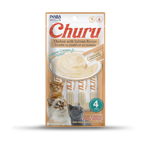 Snack Cremoso Para Gato Inaba Churu Pollo Y Salmón