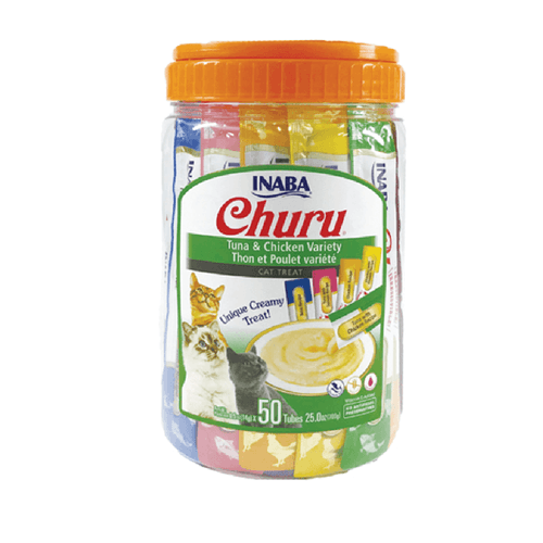 Snack Cremoso Para Gato Inaba Churu Bombonera Sabor Surtido Pollo Y Atún