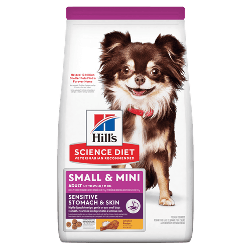 Alimento seco para perro Hills Science Diet Razas Pequeñas y Mini Piel y Estómago Sensibles