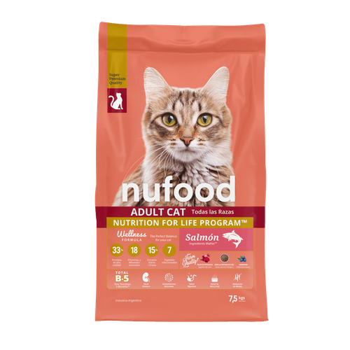 Alimento Nufood Gato Salmón Seco