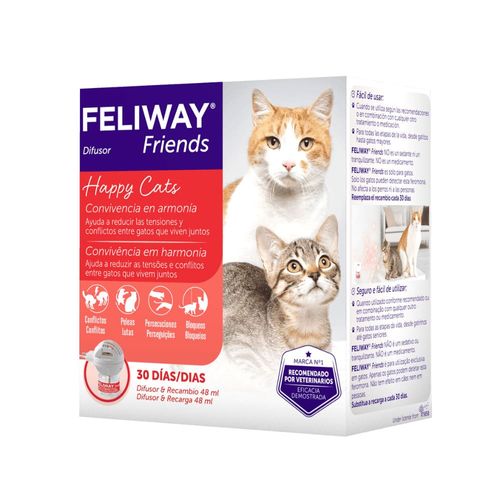 Feromona Sintética Para Gato Feliway Friends Difusor + Recarga