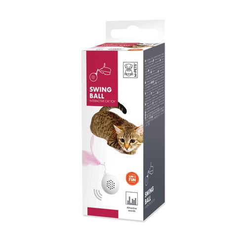 Juguete interactivo Swing Bola rosa para gato M-pets