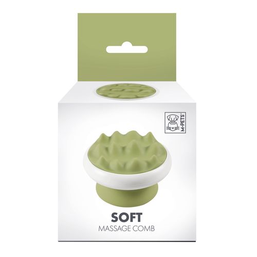 Masajeador SOFT dientes gruesos verde para gato M-pets
