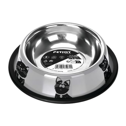 Comedero PETJOY en acero inoxidable para gato M-pets
