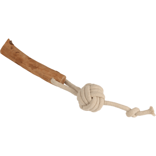 Juguete mordedor con pelota natural para perro Pawise